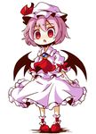  bad_id bad_pixiv_id bat_wings brooch chibi hat jewelry open_mouth pink_hair remilia_scarlet shirt short_hair skirt skirt_set solo tamago_gohan tears touhou wings 