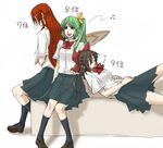  3girls ???? casual height_difference multiple_girls schoolgirl touhou wings ã§â¹âã¥å“â»î¼ã§â¹âã¥â¼â±ã£æ’â­ ãƒˆãƒªãƒžãƒ ç¹åœ»î¼ç¹å¼±ãƒ­ 