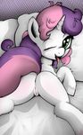  cub cum drooling edit equine female feral friendship_is_magic green_eyes hair hooves horn looking_at_viewer mammal my_little_pony pussy rainbow_(artist) saliva solo source_request sweetie_belle_(mlp) tongue two_tone_hair unicorn young 