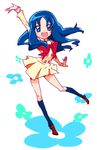  1girl blue_hair female heartcatch_precure! kurumi_erika precure schoolgirl skirt yokoshima_(tirimoti) 