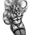  anakuro ball_gag bdsm bell black_and_white bondage bound bridle buckles collar cute erection feline first_person_view fluffy gag girly greyscale hair harness leather legwear leopard long_hair looking_at_viewer male mammal monochrome nude penis plain_background sheath sketch snow_leopard solo spots stockings straps submissive tail tied 