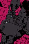  gas_mask lowres oekaki pink_background plain_background yokoshima_(tirimoti) 