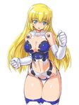  altrene blonde_hair blue_eyes breasts busou_shinki cleavage dd_(ijigendd) doll_joints elbow_gloves gloves large_breasts long_hair looking_at_viewer navel open_mouth simple_background solo thighhighs white_background white_gloves white_legwear 