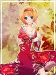  alice_margatroid bad_id bad_pixiv_id blonde_hair blue_eyes bracelet breasts cleavage hairband japanese_clothes jewelry kimono short_hair small_breasts smile solo touhou tsuno_no_hito 