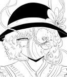  face fetus flower greyscale kitayuki_kajika komeiji_koishi monochrome solo touhou 