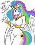  anthrofied crown cutie_mark equine female friendship_is_magic horn jewelry mammal mr_zero my_little_pony pose princess princess_celestia_(mlp) royalty smile solo winged_unicorn wings 