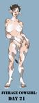  bovine cowgirl female human hybrid lactating mammal nipples pussy solo tail transformation unknown_artist 
