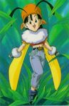  bandana dragon_ball dragon_ball_gt fingerless_gloves fur insect_wings loli lowres minigirl pan pan_(dbgt) smile 