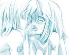  1girl arihara_ema brother_and_sister french_kiss incest kagamine_len kagamine_rin kiss monochrome open_mouth short_hair siblings tears tongue twincest twins vocaloid 