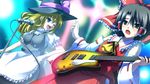  1girl artist_request cosplay crossdressing game_cg guitar hakurei_reimu hakurei_reimu_(cosplay) instrument kanon_(umineko) kirisame_marisa kirisame_marisa_(cosplay) ougon_musou_kyoku touhou umineko_no_naku_koro_ni ushiromiya_jessica 