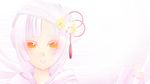  agi_(holic2007) flowers long_hair mizki orange_eyes purple_hair vocaloid white 