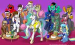  blob broadcaster_(mlp) chips clair_(mlp) clothing crown cutie_mark d-pad_(mlp) derpy_hooves_(mlp) detective_leads_(mlp) equine eurobeat_(mlp) eyewear female feral friendship_is_magic gold_rush_(mlp) group hat hooves horn horse john_joseco male mammal my_little_pony odyssey_(mlp) overhall_(mlp) pegasus pony princess princess_celestia_(mlp) princess_luna_(mlp) professor_venture_(mlp) quelloscelto_(mlp) rainbow_dash_(mlp) rocketeer_(mlp) royalty shirt spark_firebrand_(mlp) sunglasses tidal_wave_(mlp) tumblr unicorn winged_unicorn wings 