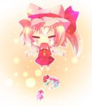  :3 =_= abandon_ranka bad_id bad_pixiv_id blonde_hair character_doll crying flandre_scarlet hat open_mouth remilia_scarlet solo streaming_tears tears touhou wings 