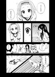  akiyama_mio casual comic ebibaachan goldfish_scooping greyscale hair_ornament hairband highres k-on! monochrome multiple_girls tainaka_ritsu translated younger 