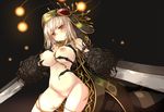  blade blush breasts fat_mons insect_girl large_breasts maya_(ragnarok_online) monster_girl nipples nude pussy ragnarok_online red_eyes slit_pupils solo sword wazawogi_(wzog) weapon white_hair 