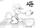  bill_murray black_and_white burger cat dressing feline food hot_dog male mammal monochrome nobuyuki popsicle suggestive tail 