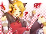  agi_(holic2007) animal bicolored_eyes blonde_hair catgirl fish kagamine_rin short_hair underwater vocaloid 