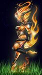  amazing black blaze breasts elemental female fire fire_elemental grass horn inferno night red runes spiral starts 