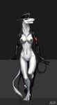  female hat latex looking_at_viewer navel nazi nipples not_nazi pussy rubber sergal solo valkyria vectorconflict whip 