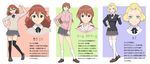  3girls amagami character_sheet chinpui cosplay crossover highres kasuga_eri luna_(21_emon) multiple_girls older parody riimu_stream style_parody tp_bon translation_request ueyama_michirou 