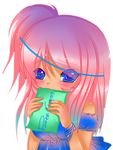  blue_eyes blush ichocola lowres pink_hair short_hair solo transparent_background 