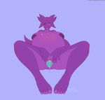  4_toes amphibian axolotl big_breasts big_nipples blush breasts egg fangs female green_eyes hi_res hindpaw huge_breasts inverted_nipples looking_down lying markings mess1ah nails navel nipples nude on_back one_eye_closed open_mouth oviposition paws plump_labia pregnant purple purple_nipples purple_scales pussy red red_markings reptile salamander scalie solo spots spread_legs spreading tail teeth thighs wet 