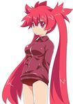  alternate_costume arcana_heart arcana_heart_3 breasts long_hair medium_breasts red_eyes red_hair scharlachrot solo takashi_moritaka twintails very_long_hair 