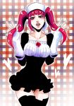  bleach dokugamine_riruka female hat red_eyes red_hair solo ssyk603 thighhighs twintails 