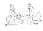  all_fours breasts canine feline fellatio female from_behind group group_sex interspecies lynx male mammal nude oral oral_sex penetration raised_tail sabertooth sex side_boob sketchkat sketchkat_(character) straight tail threesome thunderboltfox tiger tiggie 