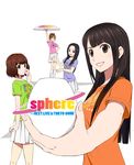  :d english grin kotobuki_minako long_hair multiple_girls open_mouth real_life saitoyu00 seiyuu shirt short_hair skirt smile sphere_(group) t-shirt takagaki_ayahi tomatsu_haruka toyosaki_aki 