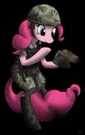  army army_helmet belt boots camera camo clothing equine female friendship_is_magic helmet horse knife mammal military my_little_pony pinkie_pie_(mlp) pony smile solo tail vest 