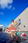  cosplay evening_gown highres hino_kahoko kiniro_no_corda kouzuki_suzuka photo red_hair redhead 