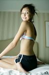  bed bikini_top highres nagasaki_rina photo shorts 