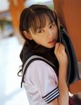  akiyama_rina bag bookbag cosplay photo sailor sailor_uniform school_uniform serafuku 