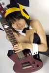  animal_ears asian bow bowtie bunny_ears bunny_girl cosplay costume fishnet_legwear fishnet_stockings fishnets guitar hair_ribbon hair_ribbons highres instrument legwear leotard matsunaga_ayaka photo real ribbon suzumiya_haruhi suzumiya_haruhi_no_yuuutsu thighhighs 