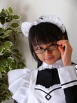 cosplay glasses maid maid_apron maid_uniform matsunaga_ayaka photo 