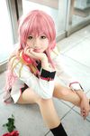  cosplay highres photo pink_hair revolutionary_girl_utena saya saya_(cosplayer) shoujo_kakumei_utena tenjou_utena uniform 