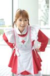  apron arika_yumemiya braid chippi cosplay highres mai_otome maid maid_apron maid_uniform my-otome photo school_uniform serafuku twin_braids 