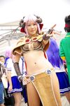  armor bikini_top cosplay demon_girl hanafusa_maki highres horns photo ragnarok_online silver_hair succubus 
