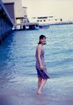  absurdres dress highres juri_first ocean photo summer_dress sundress ueno_juri wet 