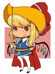  alternate_costume arm_behind_back blonde_hair brooch cape cosplay flandre_scarlet gloves hat jewelry musketeer onikobe_rin pantyhose princess_sapphire rapier red_eyes ribbon_no_kishi side_ponytail smile solo sword touhou weapon white_gloves white_legwear wings 