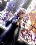  bad_id bad_pixiv_id bandages caren_hortensia fate/hollow_ataraxia fate_(series) habit kmj7977 long_hair signature silver_hair solo stained_glass white_hair yellow_eyes 