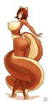  anthro back big_breasts big_tail breasts butt female fluffy_tail green_eyes hair hi_res lips looking_at_viewer looking_back mammal nipples nude orange orange_body penny_flynn red_hair rodent short_hair solo squirrel standing tail thighs voluptuous wide_hips zaftigbunnypress 