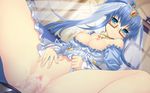  blue_hair breasts censored cum game_cg glasses nipples penis pero prismatic_princess_union_stars pussy sex 