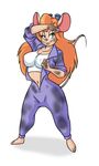  blonde_hair blue_eyes breasts chip_&#039;n_dale_rescue_rangers chip_'n_dale_rescue_rangers coveralls disney female gadget_hackwrench hair long_hair looking_at_viewer lordstevie mammal mouse rodent tail 