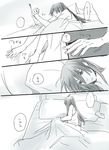  bad_id bad_pixiv_id bed blanket chane_(nap_cat) comic greyscale long_hair macross macross_frontier male_focus monochrome pillow saotome_alto translation_request 