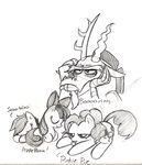  antler apple_bloom_(mlp) applebloom_(mlp) beard cub cutie_mark discord_(mlp) draconequus equine facial_hair female feral friendship_is_magic hair horn horse male mammal mickeymonster my_little_pony pegasus pinkie_pie_(mlp) pony scootaloo_(mlp) tail wings young 