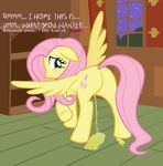  blue_eyes blush cutie_mark equine female feral fluttershy_(mlp) friendship_is_magic hair mammal my_little_pony peeing pegasus pink_hair solo tail urine watersports wings 