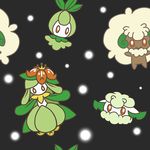  cottonee cute flora_fauna lilligant nintendo pane168 petilil plain_background plant pok&#233;mon pok&eacute;mon video_games wallpaper whimsicott 