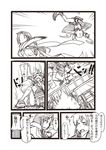  check_translation comic fighting goshiki_agiri greyscale kill_me_baby monochrome multiple_girls petsematary scarf school_uniform shuriken sonya_(kill_me_baby) throwing translated translation_request twintails 